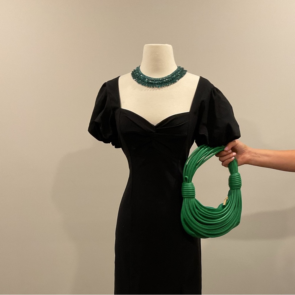Green leather Amazon bag